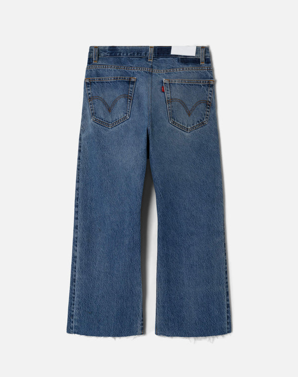 Re Done High Rise Wide Leg Crop Indigo