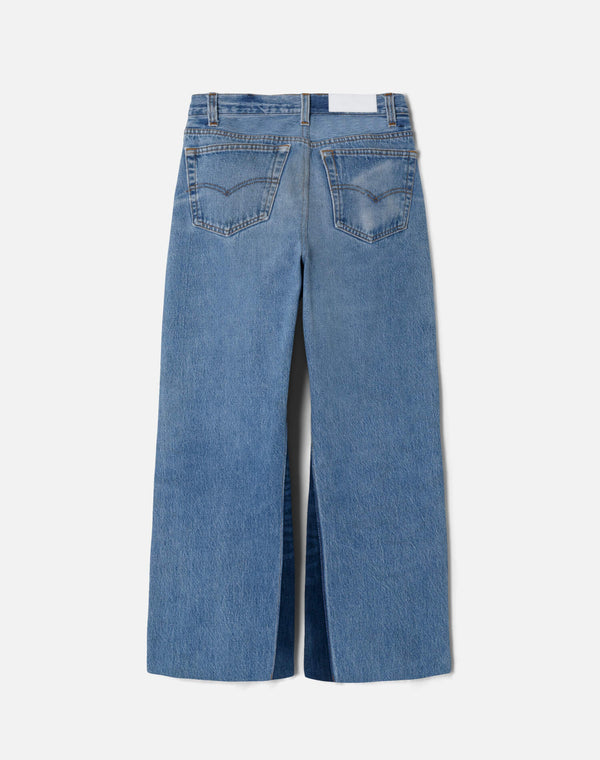 Re Done High Rise Wide Leg Crop Indigo