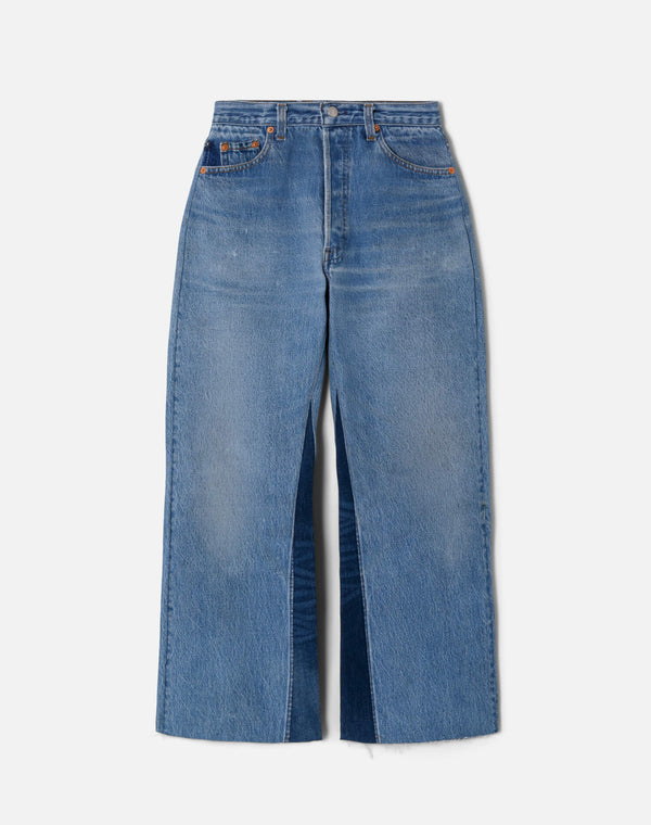 re done High Rise Wide Leg Crop Indigo