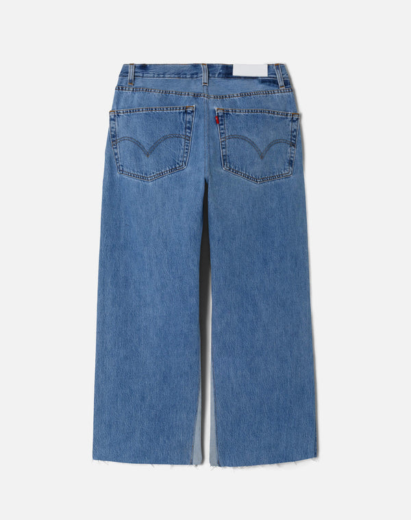 Re Done High Rise Wide Leg Crop Indigo