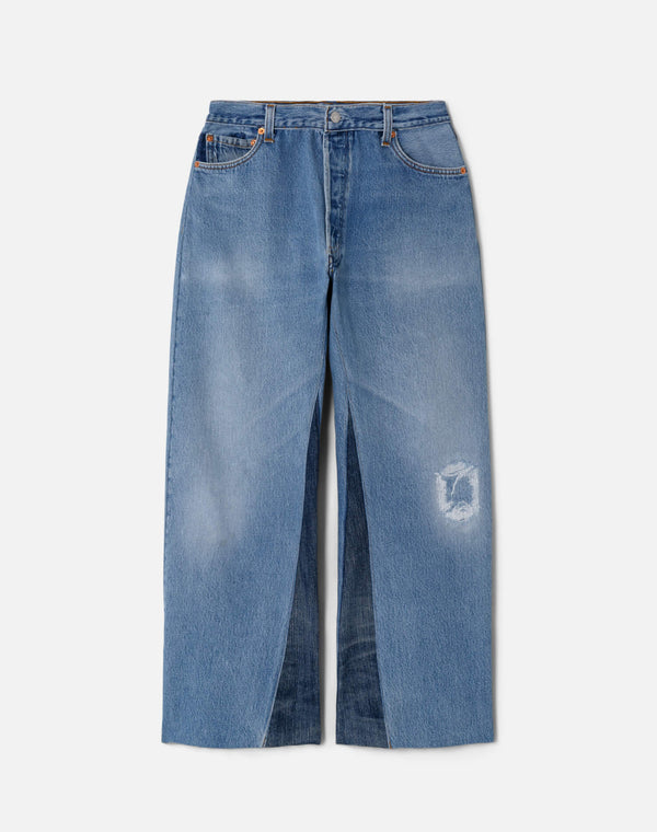 re done High Rise Wide Leg Crop Indigo