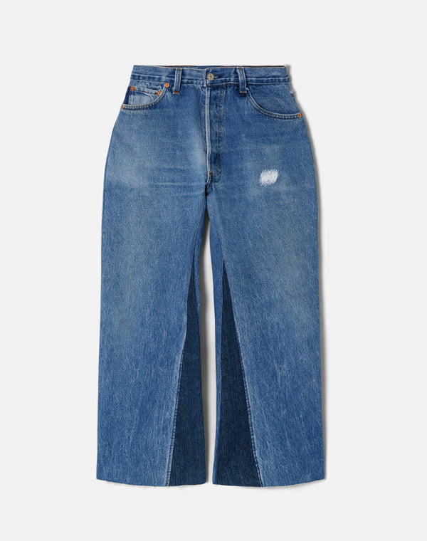 re done High Rise Wide Leg Crop Indigo