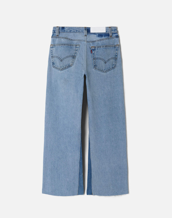 Re Done High Rise Wide Leg Crop Indigo