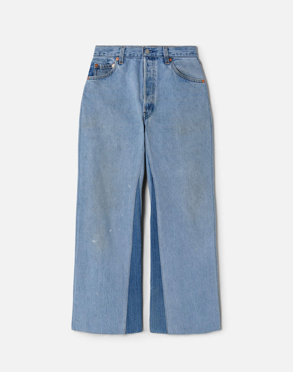 re done High Rise Wide Leg Crop Indigo