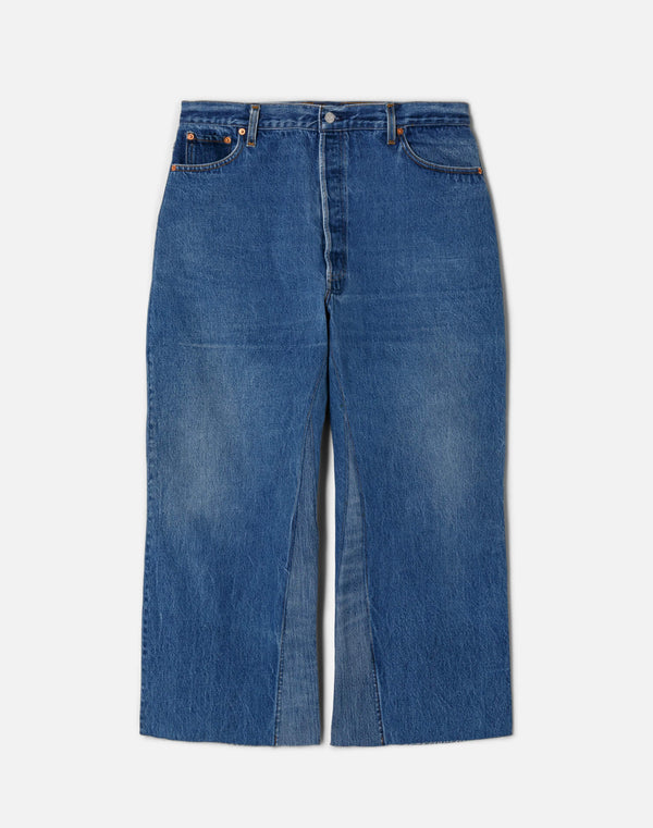 re done High Rise Wide Leg Crop Indigo