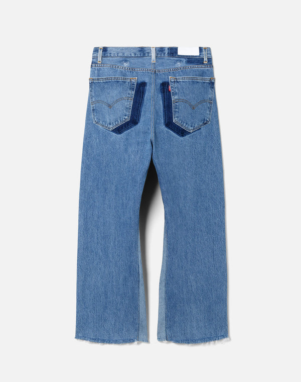 Re Done High Rise Wide Leg Crop Indigo