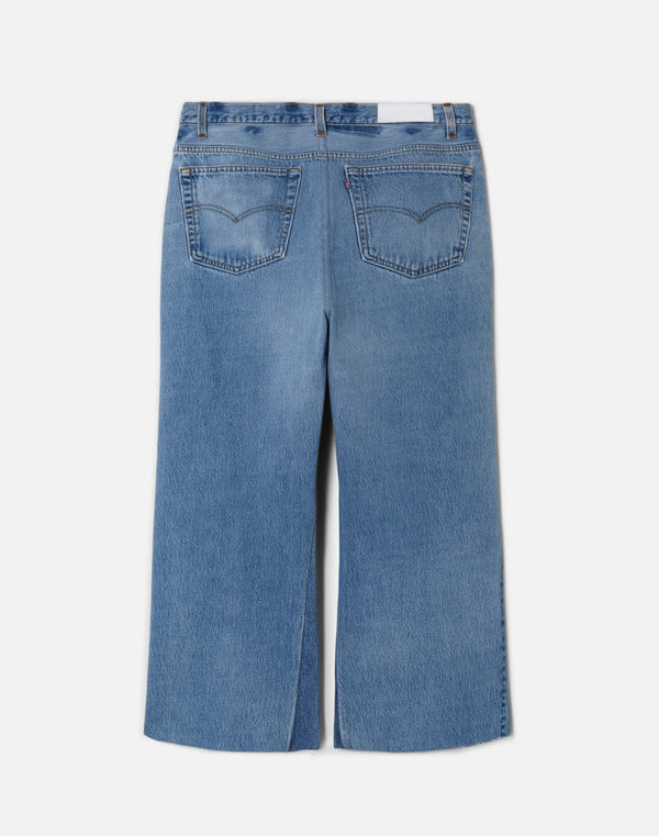 Re Done High Rise Wide Leg Crop Indigo