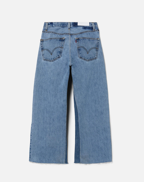 Re Done High Rise Wide Leg Crop Indigo