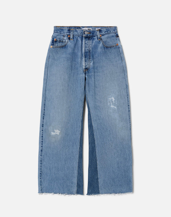 re done High Rise Wide Leg Crop Indigo