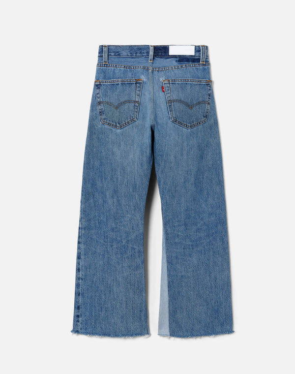 Re Done High Rise Wide Leg Crop Indigo