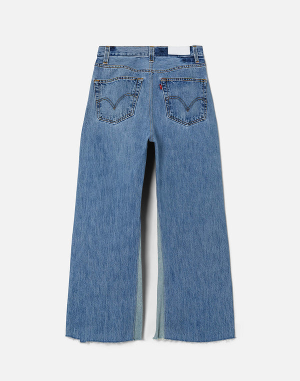 Re Done High Rise Wide Leg Crop Indigo