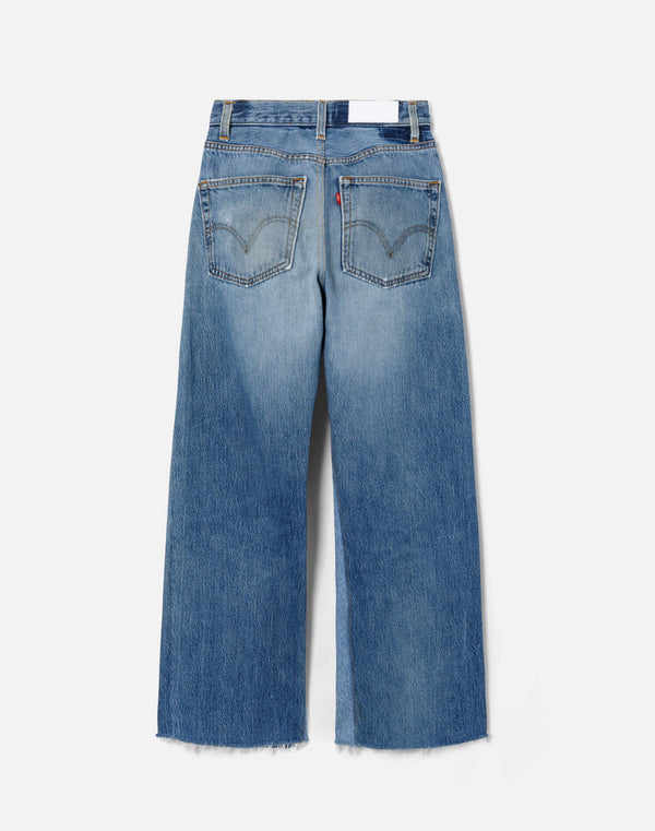 Re Done High Rise Wide Leg Crop Indigo