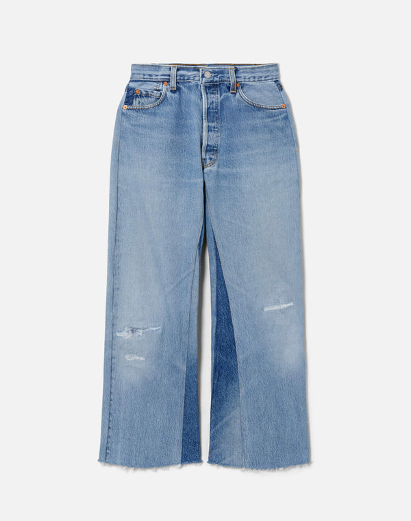 re done High Rise Wide Leg Crop Indigo