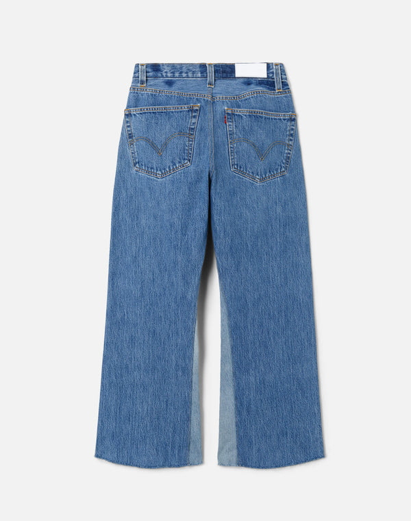 Re Done High Rise Wide Leg Crop Indigo