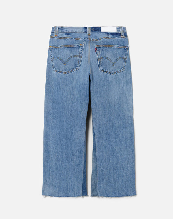 Re Done High Rise Wide Leg Crop Indigo