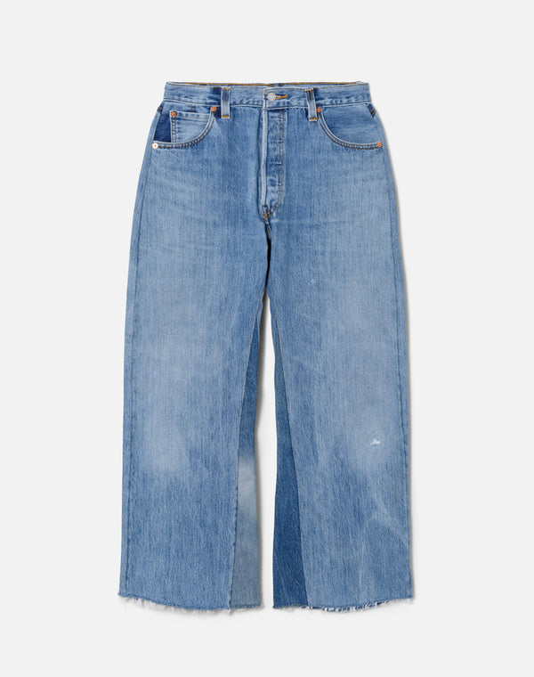 re done High Rise Wide Leg Crop Indigo