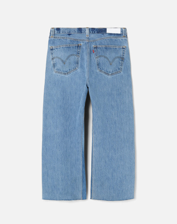 Re Done High Rise Wide Leg Crop Indigo