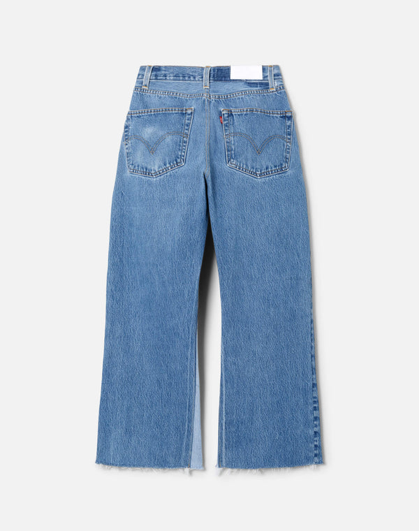 Re Done High Rise Wide Leg Crop Indigo