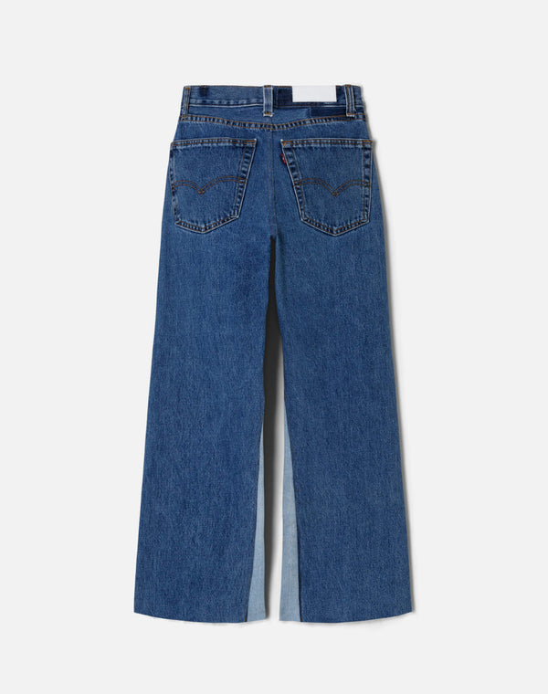 Re Done High Rise Wide Leg Crop Indigo