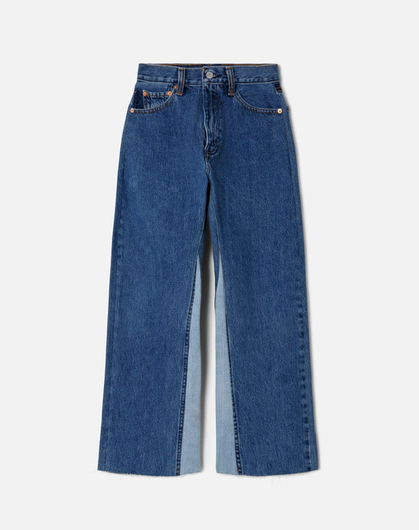 re done High Rise Wide Leg Crop Indigo