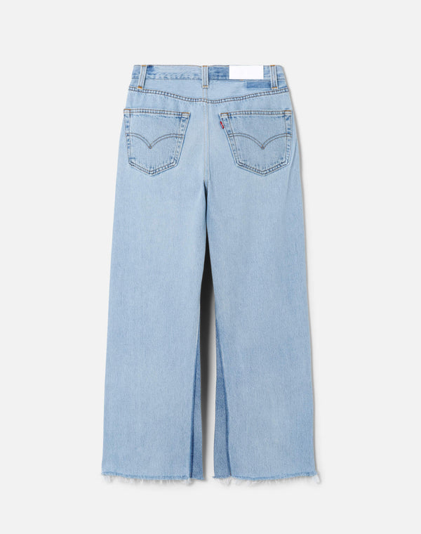 Re Done High Rise Wide Leg Crop Indigo