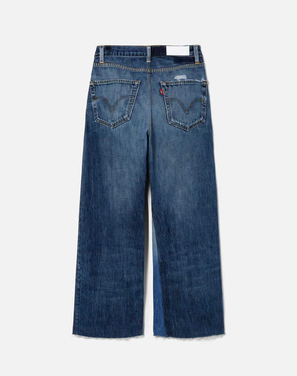 Re Done High Rise Wide Leg Crop Indigo