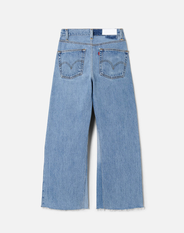 Re Done High Rise Wide Leg Crop Indigo