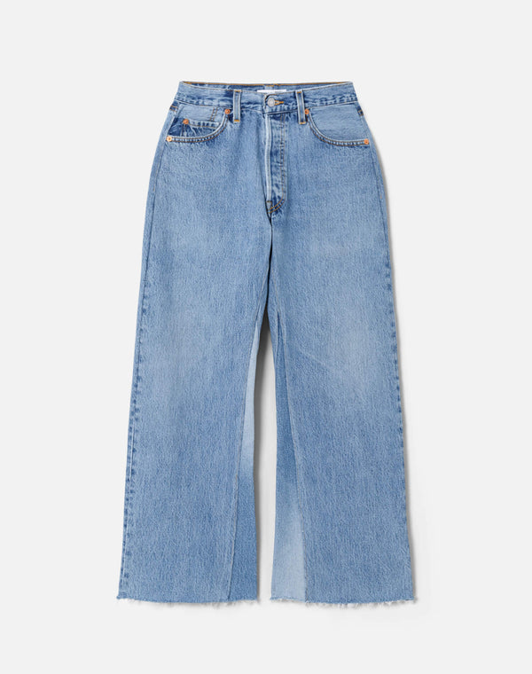 re done High Rise Wide Leg Crop Indigo