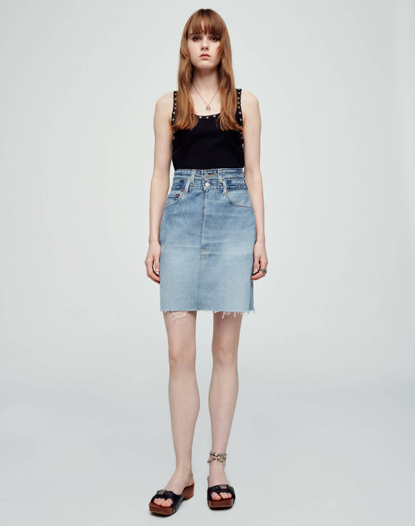Re Done Levi's Double Waisted Pencil Skirt Indigo