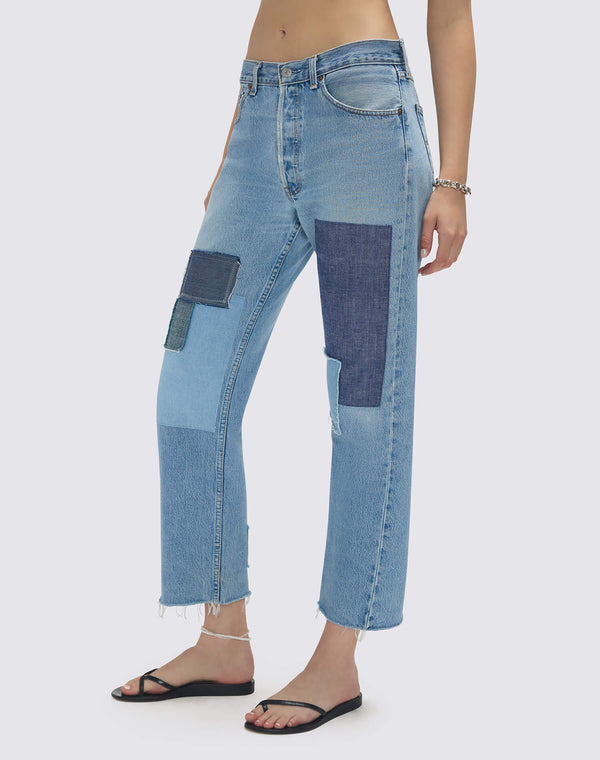 Re Done Levi's Patchwork Boyfriend Jean
