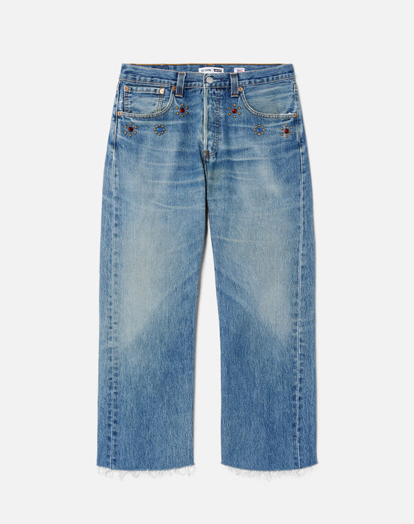Re Done Levi's Studded Boyfriend Jean