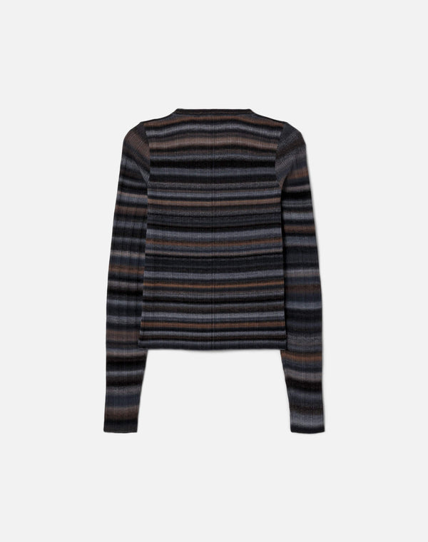 Re Done Long Sleeve Rib Crewneck Black Combo