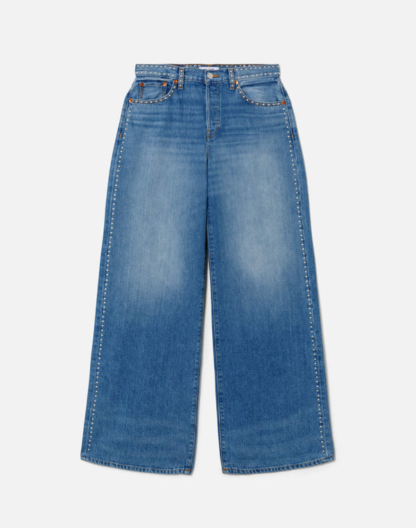 Re Done Mid Rise Palazzo Minerva Stud