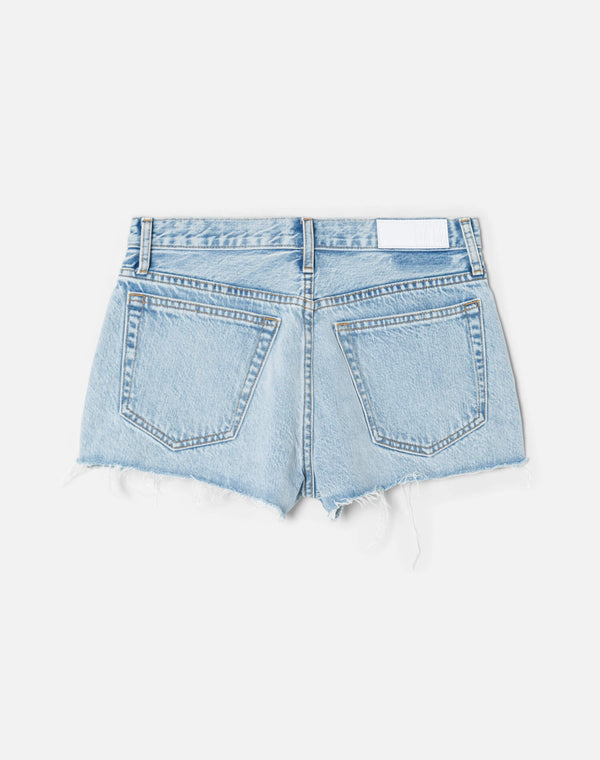 Re Done Mid Rise Relaxed Short Maliblue