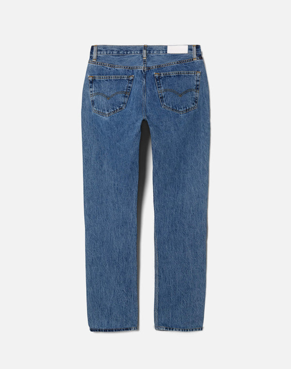 Re Done Mid Rise Slim Straight Indigo