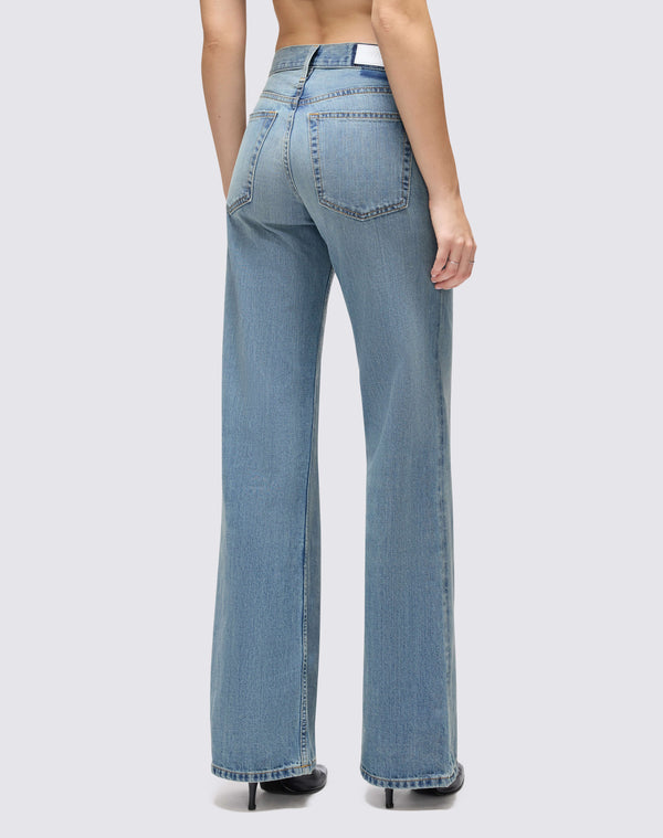 Re Done Mid Rise Wide Leg Authentica Indigo