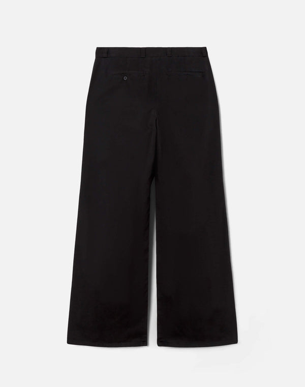 Re Done Mid Rise Wide Leg Trouser Washed Black