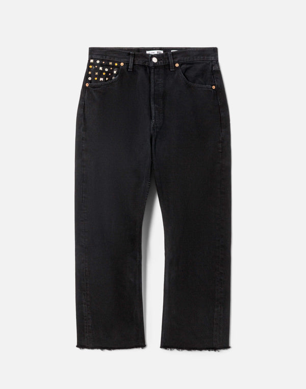 re done Multi Stud Boyfriend Jean Black Multi Stud