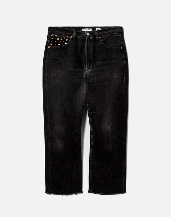 re done Multi Stud Boyfriend Jean Black Multi Stud