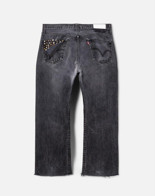 Re Done Multi Stud Boyfriend Jean Black Multi Stud
