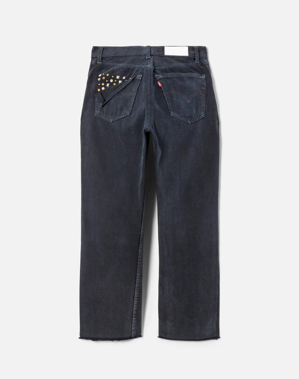 Re Done Multi Stud Boyfriend Jean Black Multi Stud