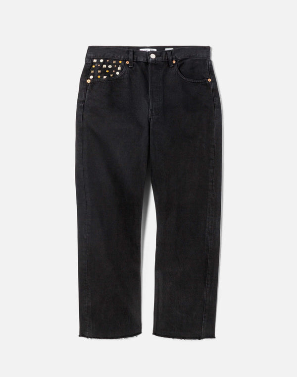 re done Multi Stud Boyfriend Jean Black Multi Stud