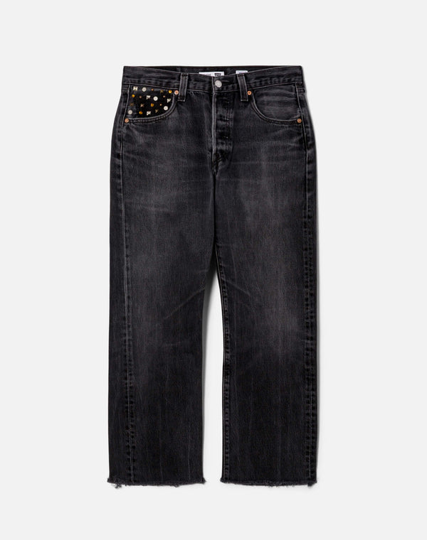 re done Multi Stud Boyfriend Jean Black Multi Stud