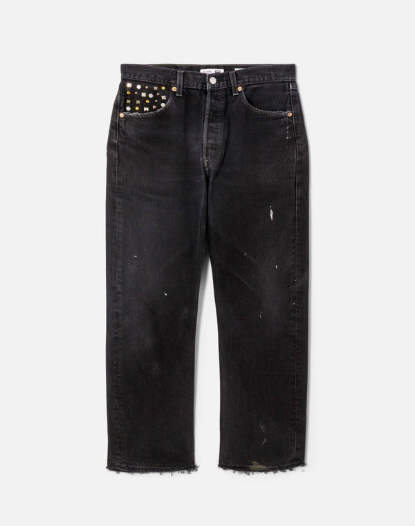 re done Multi Stud Boyfriend Jean Black Multi Stud