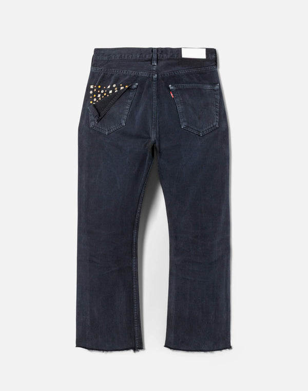 Re Done Multi Stud Boyfriend Jean Black Multi Stud