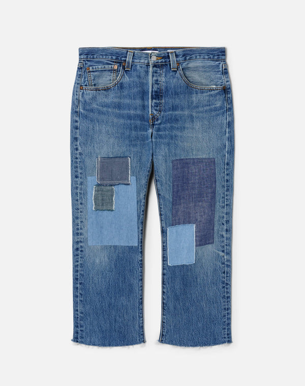 re done Patchwork Boyfriend Jean Assorted Indigos