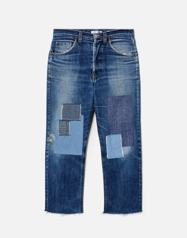 re done Patchwork Boyfriend Jean Assorted Indigos