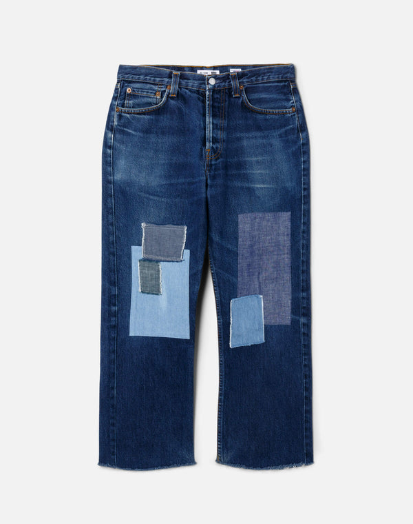 re done Patchwork Boyfriend Jean Assorted Indigos
