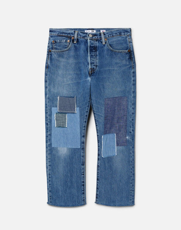 re done Patchwork Boyfriend Jean Assorted Indigos