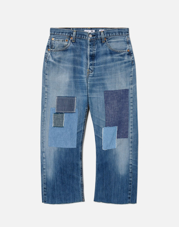 re done Patchwork Boyfriend Jean Assorted Indigos